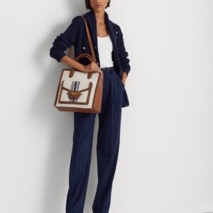 Ralph Lauren Canvas Large Symone Tote Bag