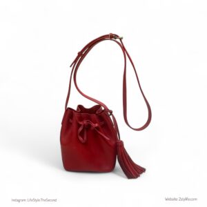 Túi Bucket Polo RL – Da Thật, Màu Đỏ Rất Sang ✨👜