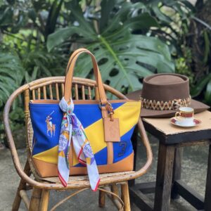 Polo Ralph Lauren Leather-Trim Cavans Tote Bag